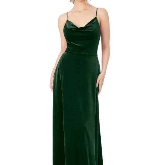 Mori Lee Size -Emerald Green -Lustrous Velvet Bridesmaid